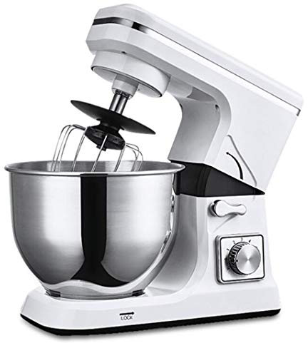 XGHW Impastatrice Impastatrice Impastatrice for Dolci 5L Ciotola con Gancio for impastatrice Frullino for Le Uova Chef Professionale 1000 W Cucina elettrica (Bianco)