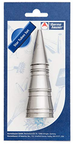 thermohauser Set di beccucci a stella (acciaio inossidabile), L e XXL, diametro 0,4 – 1,3 (L) e 1,5 – 1,8 (XXL) cm, 10 pezzi