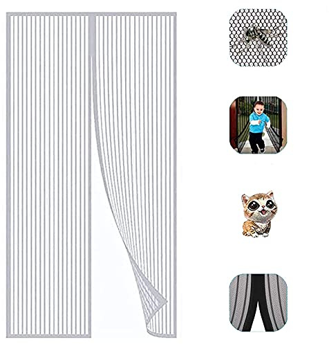 Zanzariera magnetica per porta, tenda anti-zanzara, chiusura automatica per corridoi, porte, cortili, anti zanzare e insetti, installazione facile senza attrezzi