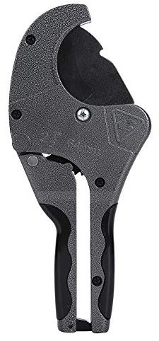 Oumefar PVC-Rohrschneider Hohe Härte Kunststoff-Rohrabschneider mit Griffsperre Kunststoffrohrschneider Scherschlauchschneider Rohrschneidwerkzeug für 20-63 mm PPR PE-Rohr