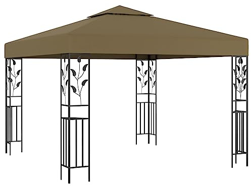 vidaXL Tonnelle 3x3 m Taupe 180 g/m²