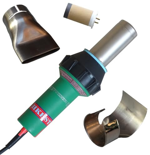 Varmlufts-värmepistol 230 V 3 400 W hög effekt för svetsning av varmluftsbubblor och krympning av plastlock, torkning med 2 munstycken och 1 värmeelement