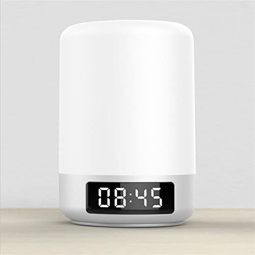 Luce notturna, Lampada Da Comodino Con Altoparlante Bluetooth Dimmerabile Creativo Led Colorato Luce Notturna Bluetooth Sound Clock Atmosfera Lampada Da Comodino Luce di