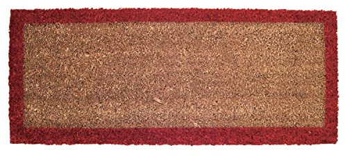OLIVO.shop | COCCO SCALINO - Zerbino in cocco per scale, cattura sporco e antiscivolo, 27x70 cm (ROSSO)