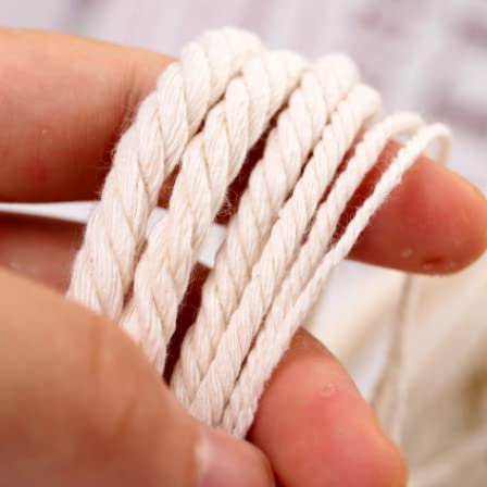2 Mm 3 Mm 4 Mm 5 Mm Makramee-Schnur-Seil-Schnur-Baumwollfaden-Schnur-Handwerks-Handwerks-Diy Beige Geflochtene Schnur-Hochzeits-Dekoration