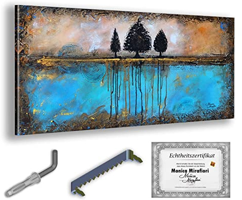 Monica Mirafiori I 100% HANDGEMALT I Gemälde Wish 120x60cm | Gemälde Handgemalt | Acrylgemälde | Sehr Großes Acrylbild I Moderne Kunst I Kunstbilder