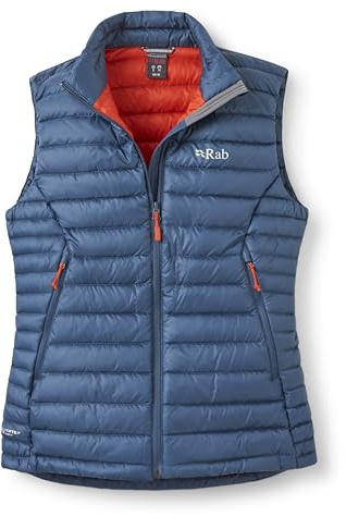 Rab Women's Microlight Down Insulated Lightweight Vest for Hiking and Skiing - Orion Blue - Small