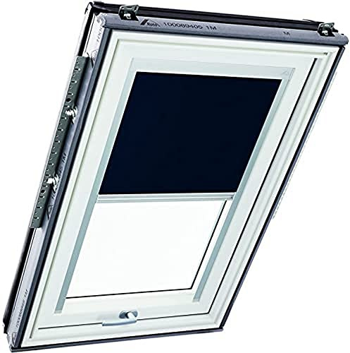 Roto Estor Opaco Original ZRV, oscurecimiento Casi Completo, riel de guía Plateado, Serie Designo R6/R8, i8 y Classic 64/84, tamaño 065/098 | 06/09, Color Azul