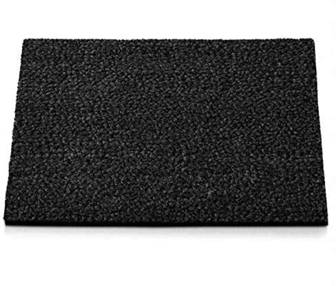 casa pura Kokos Fußmatte - rutsch & wetterfeste bei Schnee & Regen Kokosmatte aus Kokos Naturfasern Meterware, auch für großflächige Eingänge I 17mm, 80x100cm, schwarz
