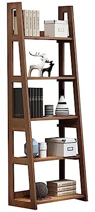 prospekthalter zeitungs zeitschriften 4-stufiges Leiter-Bücherregal aus Holz, Wohnzimmer, Arbeitszimmer, Badezimmer, Lagerregal, Boden, Zeitschriftenständer, Tisch, weiß, for Organisatoren, Bücher, Ze