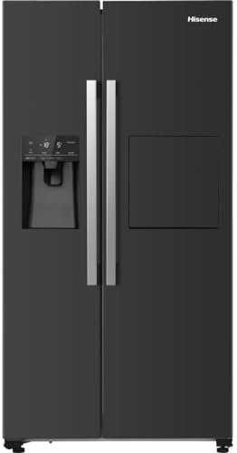 Hisense RS694N4BBE Plumbed Total No Frost American Fridge Freezer - Black - E Rated