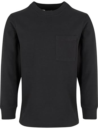 Urban Classics - Heavy Oversized Pocket Långärmad skjorta för barn - Kids 134/140 - Svart