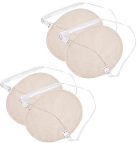 GORGECRAFT 2 par underarmsvettkuddar återanvändbara sommar armhåla svettabsorberande skydd med axelrem tvättbar anti-svett absorberande deodoranter lappskydd för kvinnor och män antik vit