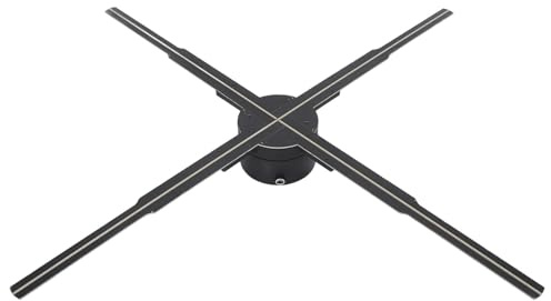 Ventilateur D'hologramme 3D, Ventilateur de Projecteur Holographique Rotatif 678 LED APP WiFi Bluetooth Télécommande 22 Pouces Kit de Ventilateur D'hologramme 3D (Prise UE 220V)