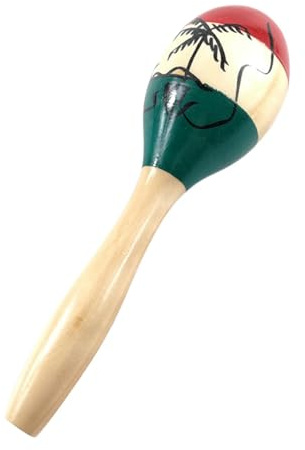 Tuxxjzm Maracas pour enfants, maracas en bois - Hochet amusant en bois - Instruments de percussion de 11 x 3 pouces avec son clair, hochets à percussion à main pour enfants pour fête