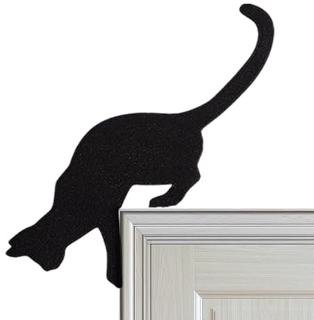 Halloween-Tür-Eck-Dekoration, niedliche Halloween-Dekoration für den Innenbereich, Katzen-Silhouette, dekorative Schilder und Plaketten, Türrahmen-Eckdekoration für Türdekorationen