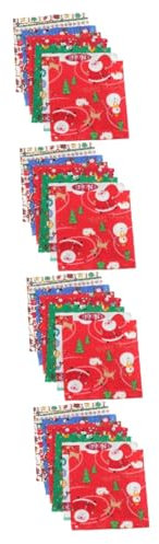 DIYEAH 32stücke Weihnachts Baumwollstoff Quadrate Für Quilting Und Patchwork Für DIY Bastelprojekte Und Festliche Dekorationen