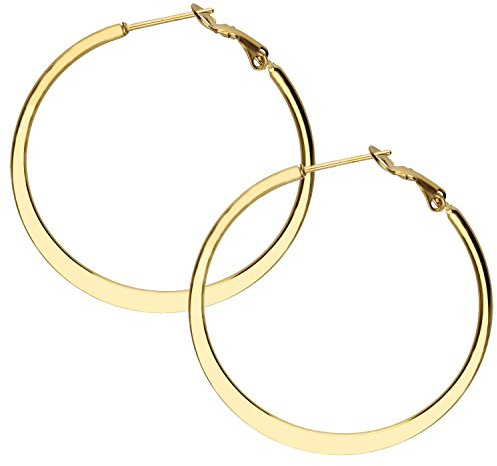 LÖB Creolen Edelstahl 750er Gold Vergoldet Rund