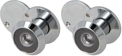 Amig - Judas Porte Chromé Brillant | Roulement Douche, Verrou Sécurité, Charnière Cuir | Poignée Carré 8mm | Cale Plastique, Console Étagère, Support Verre, Pied Meuble, 15-25mm