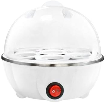 Electric Egg Boiler - Quick And Healthy Cooking Large Capacity Electric Egg Cooker PP Eggs Boiler Egg Steamer Boiled Egg White 1 Layer UK