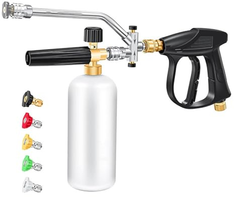 mophrati Pistolet de Nettoyage Haute Pression à Mousse pour Lavage de Voiture. Structure Lourde. Structure Lourde en cuivre. Pistolet Nettoyage Haute Pression.