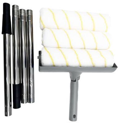 Rullo di vernice, pratico set da pittura, comodo pennello con manico telescopico per ambienti commerciali, decorazione di interni, progetti fai da te