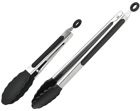 Matgafflar - 2-pack Rostfritt Stål Stekgaffel | Hettålig Matpinsett Till Stekning Talläggning Matlagning Buffé Fest Camping Sallad Grill BBQ