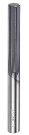 QUARKZMAN Escariador De Mordaza De Carburo 0.227(5.76mm) Diámetro Con Canal Recto Y Vástago Recto Para Centros De Mecanizado CNC Y Tornos De Metal Color Negro