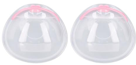 Conchas de recolección de leche materna Recolector de leche portátil de silicona Prevención automática de derrames Tazas de lactancia con tapas para madres que amamantan 2 piezas