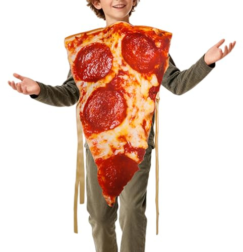 Generisch Costume da pizza realistico, per cosplay, per adulti, per giochi di ruolo, per carnevale, feste, compleanni, Natale, attività all'aria aperta, per coppie e bambini