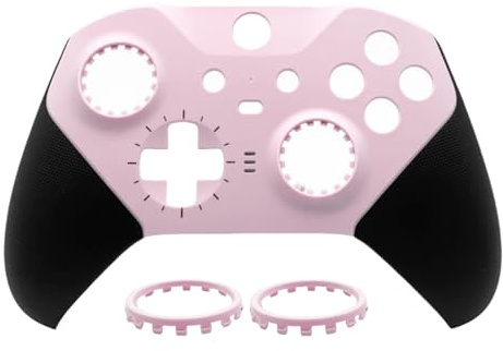 Hzxkqmil Front Shell Cover Replacement for Xbox Elite Controller Series 2 | Housing Shell Top Cover Case Faceplate with Joystick Rings Repair Accessories for Xbox Elite Series 2, Pink