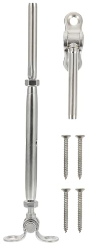 JECOMPRIS Kit Tendeur Câble Inox 20 CM Connecteur Pivotant et Sertissage pour Garde-Corps de Jardin et Balustrade d'Escalier