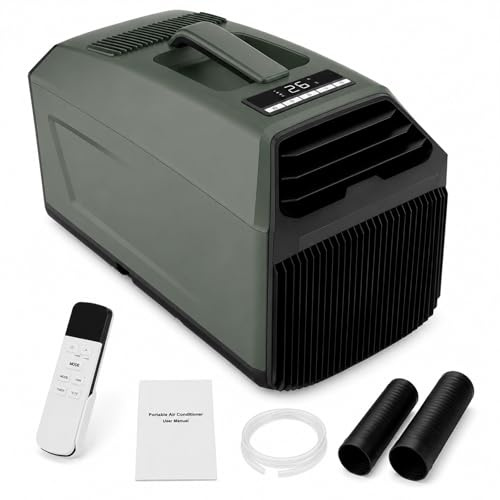 JIYINGHUI Climatizzatore Portatile da Campeggio, 5100 Btu (1500 W) Raffreddamento Rapido, Basso Consumo Energetico,Timer 24H,60°f-90°f, 10㎡ /108 Sq.Ft,per Tenda E Camper Piccoli Ambienti 220VAC
