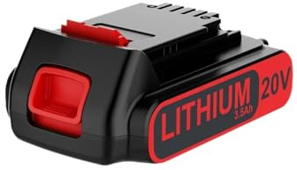 Compatible for Black&Decker， LBXR20 20V Battery 3500mAh Replacement Battery Lithium LB20 LBX20 LB2X4020-OPE LST220 Li-ion Power Tool Battery(2Pcs Battery 3.5Ah)