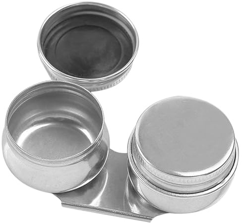 STOBAZA Tazza Doppia Apertura Ampia per Tavolozza con Coperchio in Acciaio Inossidabile Contenitore per Olio e Trementina e Facile da Trasportare per Pittura