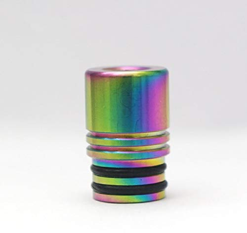 Type de goût en métal Embout buccal 510 Drip Tip pour e-Cigarette 510 Fils RTA Atomiseur RDTA Fit Melo 3 Mini IJust S sans Tabac ni Nicotine (Color : Rainbow)