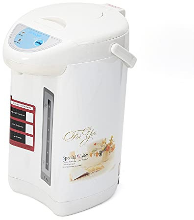 Acesunny Dispensador de agua caliente de 750 W, hervidor de agua, termo, dispensador de agua caliente, 4 litros, hervidor de agua, hervidor de agua caliente, hervidor de vino caliente, tetera (blanco)