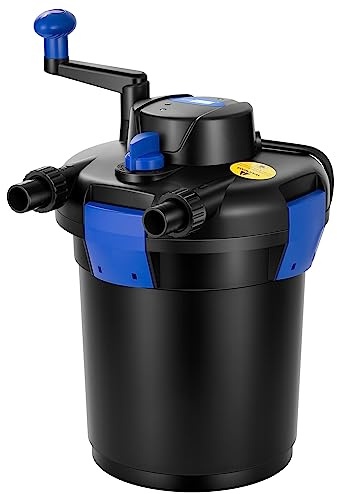 VIVOHOME Pressurized Biological Pond Filter with 9-watt Light, Suitable for Koi Ponds of up to 500 Gallons or Ornamental Ponds of up to 1050 Gallons