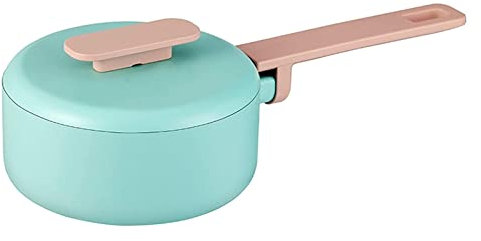 Pot de Soupe Wok Cuisine Marmite à Lait Marmite à Ragoût Marmite Antiadhésive avec Couvercle Marmite à Lait Chauffante Marmite à Soupe Marmite à Sauce (Couleur : Bleu) poêle antiadhésive (Color : GRE