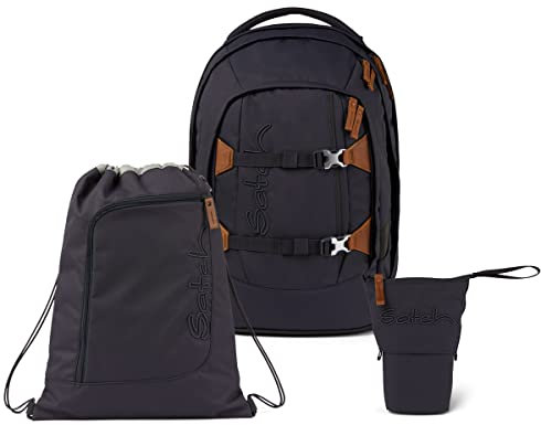 Satch Pack Pencil Slider Light Edition Schulrucksack Set 3tlg. mit Sportbeutel (Nordic Grey)
