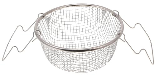 UPKOCH 1 Pc Cesta para Freír De Acero Inoxidable Cesta De Patatas Fritas Enjuague Al Vapor Papas Fritas Coladores Freír Cesta Profundo Cesta De La Freidora Colador De Cocina Merienda Chip