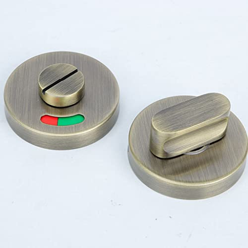 VVHUDA Edelstahl Türschloss WC WC Türgriff Schloss Badezimmer Zugknopf Metall WC Türschlösser Daumen Drehknopf (Farbe: Argento) (Argento) (Argento) Kleines Geschenk