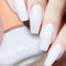 White Nail Polish - Long-lasting Glossy Nail Art Varnish - Air Fast Drying French Manicure Quick Dry Polish - Milky Extra White