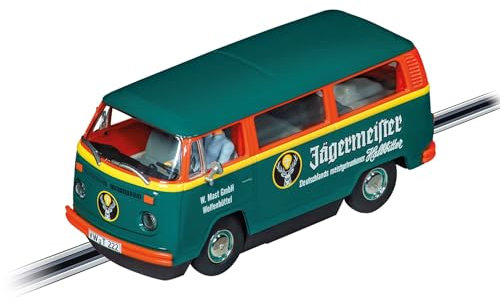Carrera DIGITAL 132 VW Bus T2b Jägermeister | Slotcar Ready to Race | Perfekt für Männer, Kinder & Erwachsene | Maßstabsgetreue 1:32 Nachbildung mit Lichtfunktion
