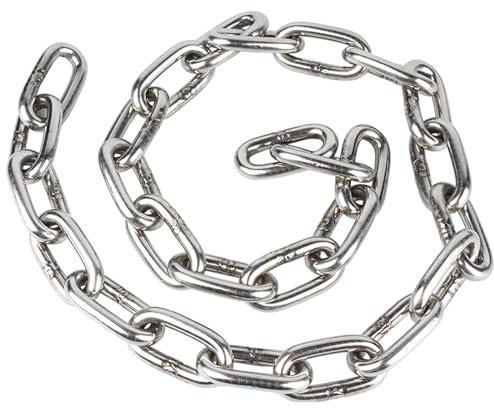 IkErna 304 Edelstahlkette, Geschweißte Stahlkettenglieder, Länge 1 M, Für Schaukelkette, Zum Trocknen Von Kleidung, Durchmesser 4–12 Mm/Diameter 4Mm