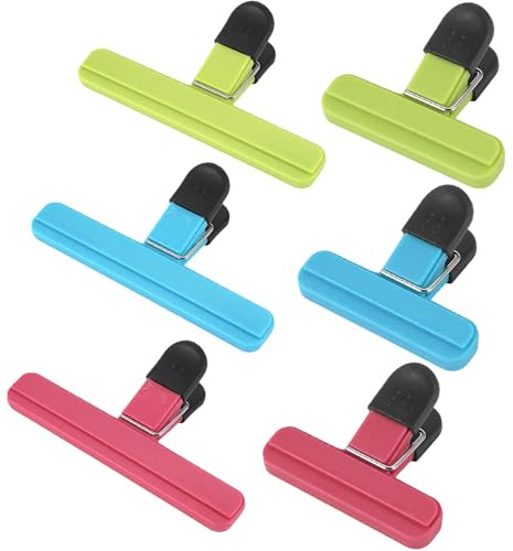 Food Sturdy Reusable Clip Bags for Snack, Vegetables, Fruit, Bag Sealing Clips for Home, Kitchen, Travel, Camping