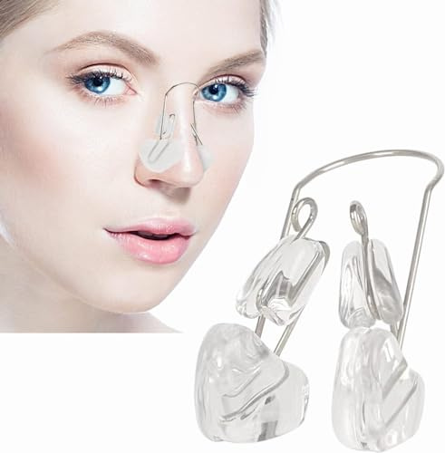 ZQUKAMZ Nasenformer Clip, Nasenglätter für breite Nasen, Sicherheit Silikon Nasenverschönerung, Nasenhöhe Lifter Nose Slimmer für Frauen, Männer und junge Mädchen