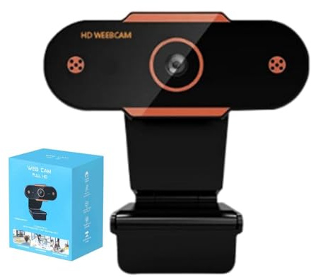 Genérico Cámara Web Cámara HD 1080p, Webcam Ajustable | Cámara HD De 1080p para Computadora Portátil, Cámara De Enfoque Automático Rápido, Cámaras De Calidad De Imagen De Alta Resolución, Cámara Web