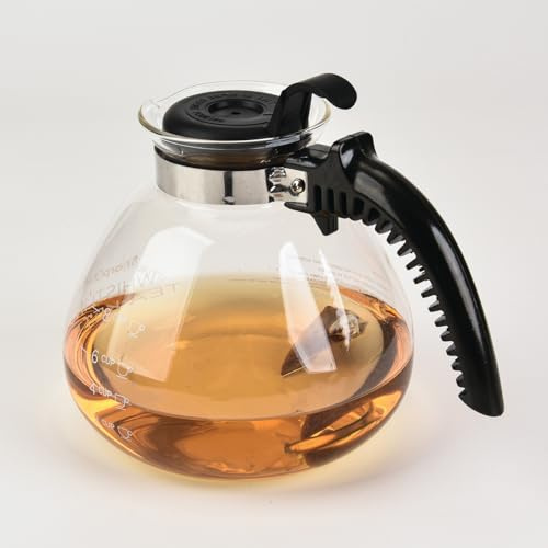 SharpChef Borosilicate Glass Stove Top Whistling Tea Kettle 12 Cup/48oz Capacity - BPA-Free, for Gas, Electric, and Glass Ranges