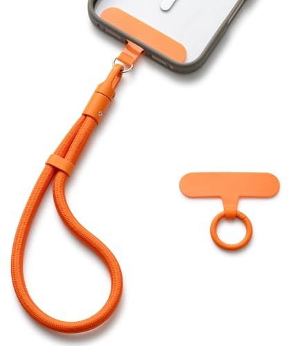 MORSUNBELA Cordon Telephone Portable Dragonne Téléphone Bracelet Orange